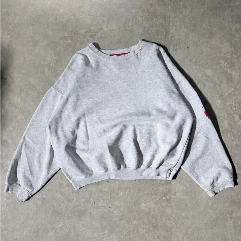 90s Vintage Marlboro Unlimited Lizard Embroidered Heather Grey Crewneck -XL